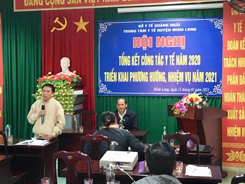 Đồng chí Nguyễn Văn Bảy phó chủ tịch UBND huyện phát biểu chỉ đạo tại Hội nghị