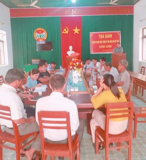 Cảnh tọa đàm 90 năm ngày thành lập HNDVN tại xã Long Sơn