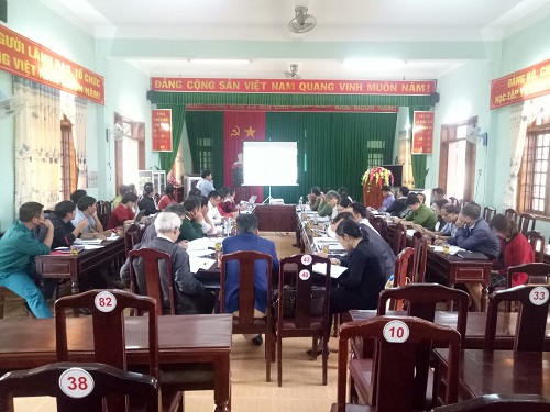 Toàn cảnh Hội nghị thẩm định kết quả thực hiện các tiêu chí NTM tại Xã Thanh An