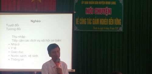 Tổ chức nói chuyện về công tác giảm nghèo bền vững tại xã Thanh An