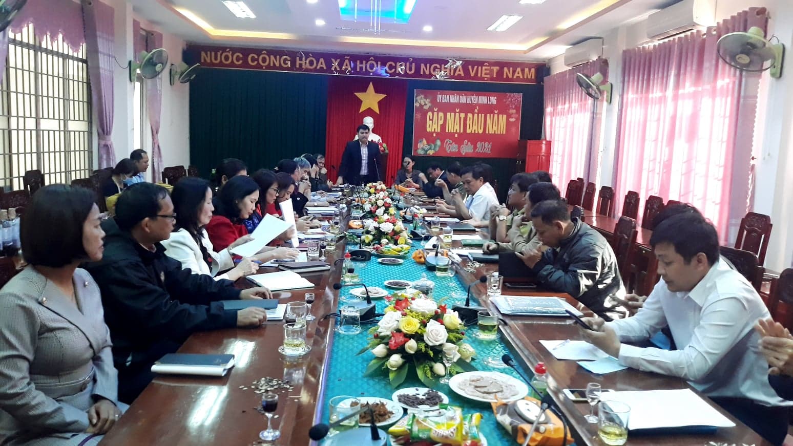 UBND huyện Minh Long tổ chức hội nghị gặp mặt đầu xuân Tân Sửu 2021