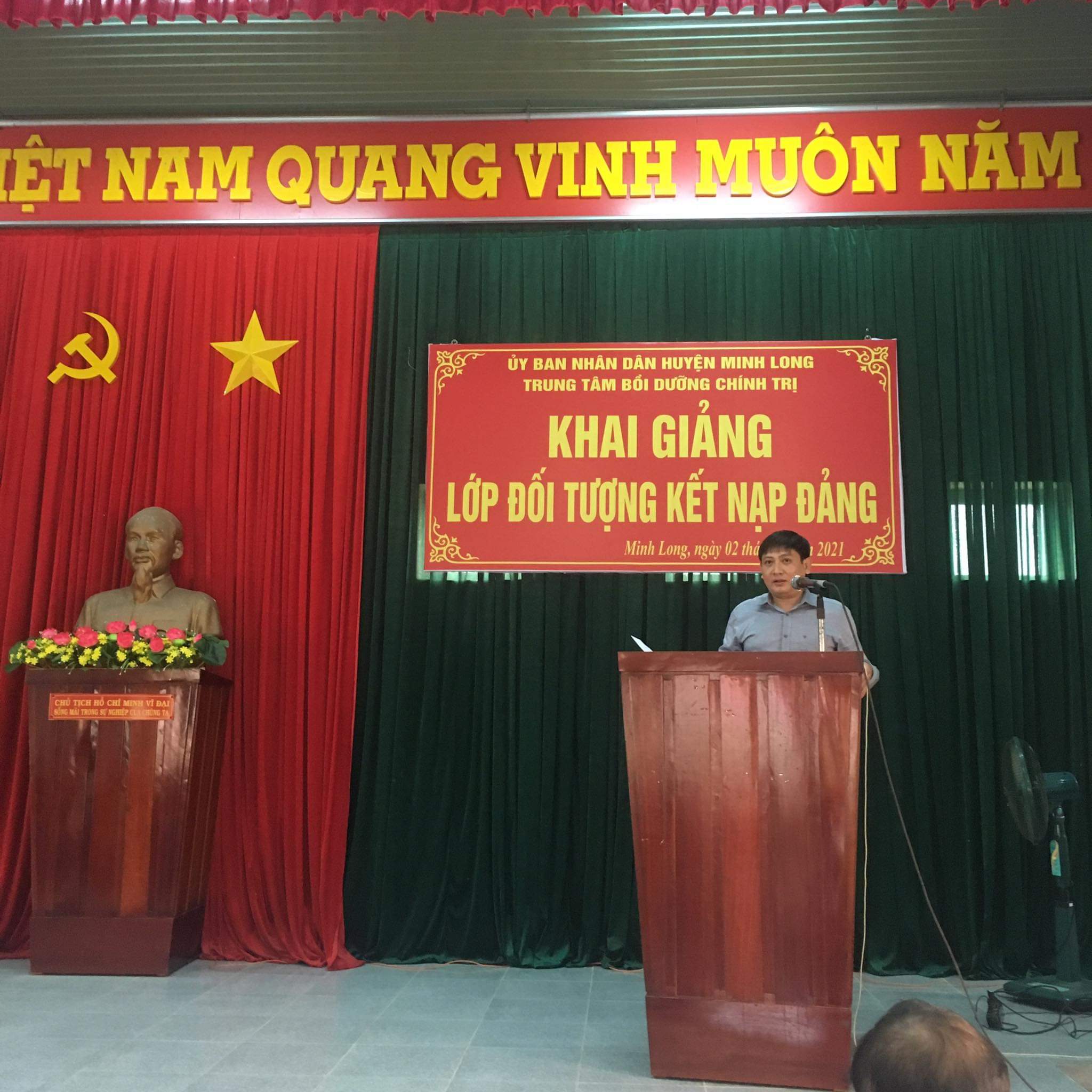 Khai giảng lớp đối tượng kết nạp Đảng viên năm 2021 tại huyện Minh Long