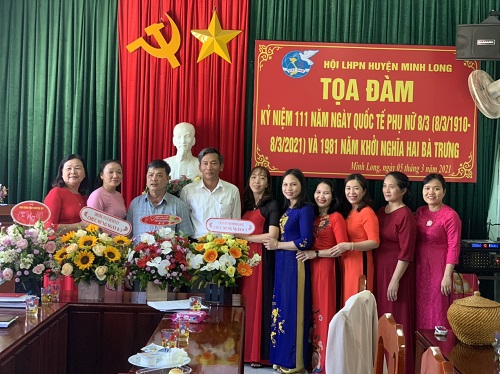 Hội LHPN huyện Minh Long tổ chức Tọa đàm nhân kỷ niệm 111 năm ngày Quốc tế phụ nữ 8/3 và 1981 năm Khởi nghĩa Hai Bà Trưng.