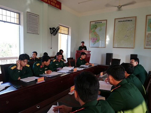 Ban CHQS huyện Minh Long tổ chức triển khai nhiệm vụ huấn luyện chiến đấu cho các lực lượng (thường trực, tiểu đoàn 161 DBĐV và Ban CHQS 5 xã) năm 2021