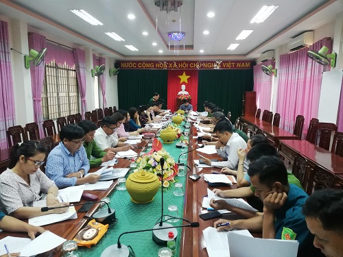 UBND huyện Minh Long Công bố Quyết định và giao nhiệm vụ diễn tập chiến đấu phòng thủ 2 xã Long Môn, Thanh An năm 2021
