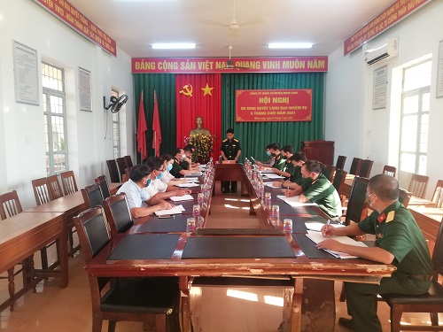 Đảng ủy Quân sự huyện Minh Long Hội nghị Đảng uỷ Quân sự (mở rộng) ra nghị quyết lãnh đạo thực hiện nhiệm vụ 6 tháng cuối năm 2021