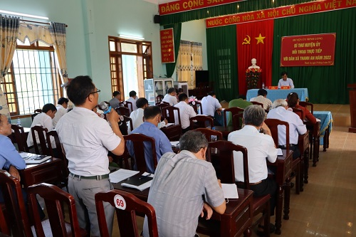 Bí thư Huyện ủy Nguyễn Mạnh Thái đối thoại trực tiếp với Nhân dân xã Thanh An