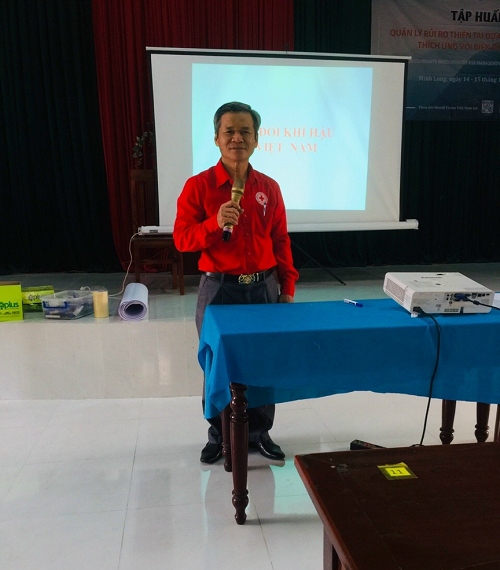 Hội Chữ thập đỏ huyện Minh Long tổ chức lớp tập huấn Quản lý rủi ro thiên tai cộng đồng thích ứng với biến đổi khí hậu