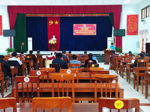 Liên đoàn lao động huyện Minh Long tổng kết công tác năm 2022.