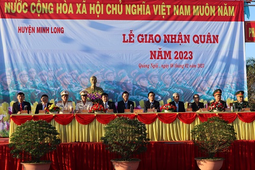 Minh Long: Lễ giao nhận quân năm 2023 diễn ra an toàn, đúng qui định.