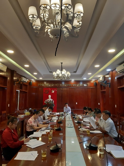 Huyện ủy Minh Long họp Ban Tổ chức Hội thi Bí thư Chi bộ giỏi năm 2023