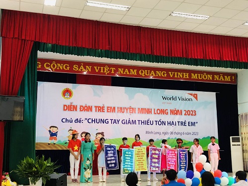 Minh Long tổ chức Diễn đàn trẻ em năm 2023 với chủ đề “Chung tay giảm thiểu tổn hại trẻ em”.