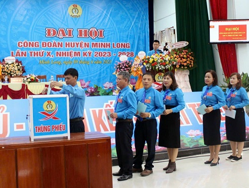 Đại hội Công đoàn huyện Minh Long lần thứ X, nhiệm kỳ 2023 – 2028.