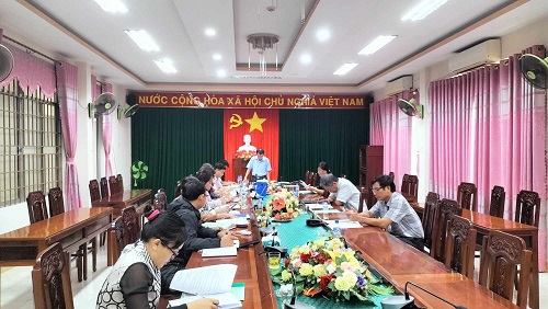 Ban đại diện Hội đồng quản trị Ngân hàng Chính sách xã hội huyện Minh Long tổ chức phiên họp Quý III năm 2023.