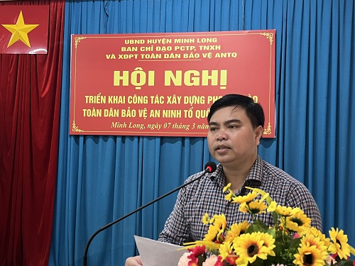 Ban chỉ đạo 138 huyện Minh Long tổ chức hội nghị triển khai chương trình công tác năm 2024