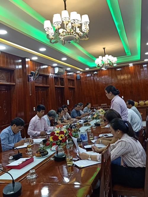 Ban đại diện NHCSXH huyện Minh Long thông qua kết quả kiểm tra giám sát