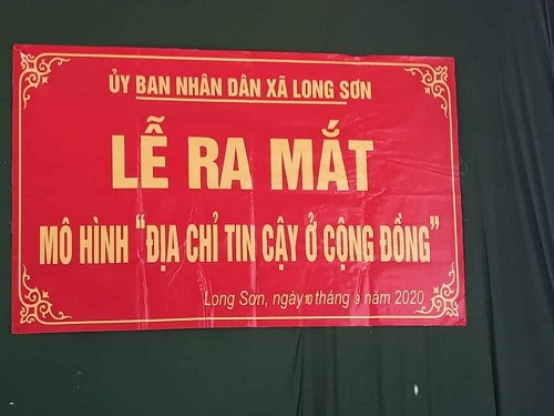 Ra mắt “Địa chỉ tin cậy tại cộng đồng” tại thôn Lạc Sơn xã Long Sơn.