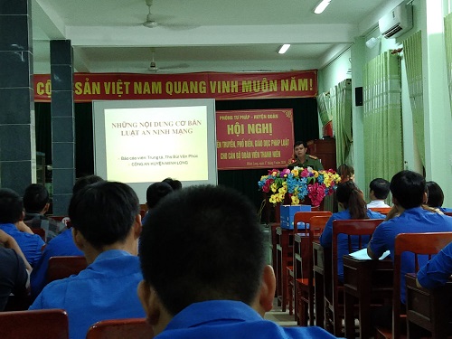 Hội nghị tuyên truyền phổ biến giáo dục pháp luật cho cán bộ đoàn viên thanh niên trên địa bàn huyện